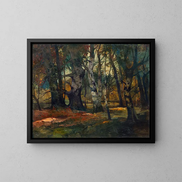 Foresta autunnale - Anton Müller-Wischin — quadro incorniciato alla parete