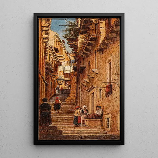 Rue à Raguse - Anton Perko — quadro incorniciato alla parete