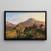 Scène a Salisburgo, vista su Gaisberg, Nockstein e Kapuzinerberg - Anton Reiffenstuhl — quadro incorniciato alla parete