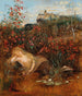 Una ninfa di Kamptal sotto una siepe di rose - Anton Romako — vista dell’opera