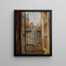 sul balcone - Anton Romako — quadro incorniciato alla parete