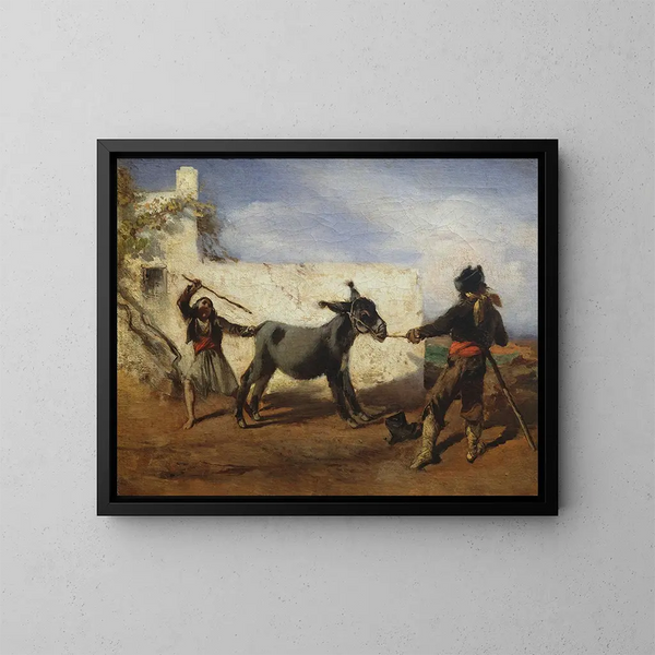 L'âne strassbourgeois - Anton Romako — quadro incorniciato alla parete
