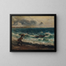Ragazzo pescatore sulla spiaggia - Anton Romako — quadro incorniciato alla parete