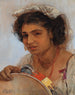 Fille italienne con foulard e tamburello - Anton Romako — vista dell’opera