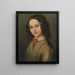 Ritratto d'infanzia di Mélanie Deinhardstein - Anton Romako — quadro incorniciato alla parete
