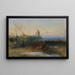 Paesaggio con castello - Anton Romako — quadro incorniciato alla parete