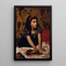 Giovane ragazza che mangia - Anton Romako — quadro incorniciato alla parete
