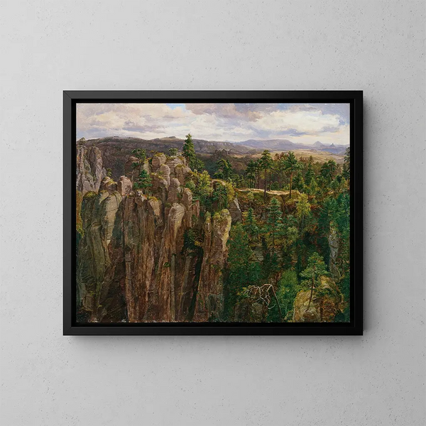 Nelle montagne di arenaria dell'Elba - Anton Schiffer — quadro incorniciato alla parete