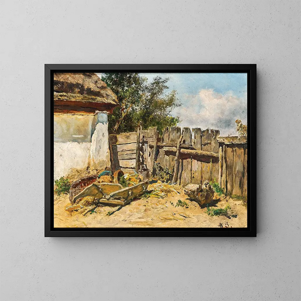 Un jardin rustique - Anton Schrödl — quadro incorniciato alla parete