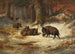 Cinghiali in una foresta invernale - Anton Weinberger — vista dell’opera