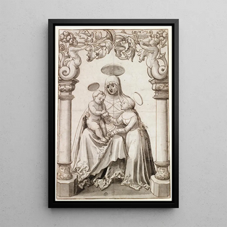 Antoni Glaser - Scheibenriss mit der Hl Anna Selbdritt.webp