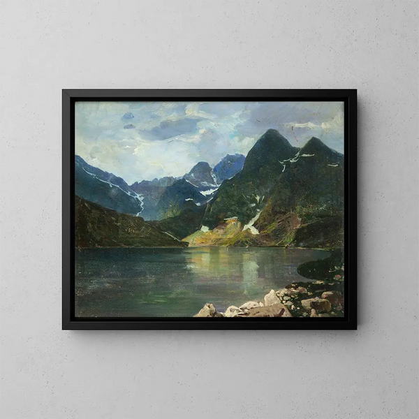 Il lago Morskie Oko - Antoni Gramatyka — quadro incorniciato alla parete