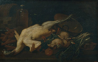 Antoni Viladomat - Still Life with Vegetables Turkey other Fowl and Wafers.webp