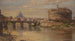 Vista del Tevere con il castello Sant'Angelo e San Pietro - Antonietta Brandeis — vista dell’opera