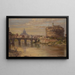 Vista del Tevere con il castello Sant'Angelo e San Pietro - Antonietta Brandeis — quadro incorniciato alla parete