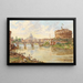 Vista di Roma con il Castello Sant'Angelo, il Ponte Sant'Angelo e la Basilica di San Pietro sullo sfondo - Antonietta Brandeis — quadro incorniciato alla parete