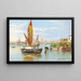 Barche da pesca a Venezia - Antonietta Brandeis — quadro incorniciato alla parete