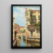 Canale a Venezia con vista sul retro del Palazzo Rocca - Antonietta Brandeis — quadro incorniciato alla parete