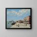 Figures al Molo con la Libreria, la Punta della Dogana e Santa Maria della Salute oltre - Antonietta Brandeis — quadro incorniciato alla parete