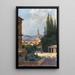 Firenze, vista del Palazzo Vecchio dai giardini di Boboli - Antonietta Brandeis — quadro incorniciato alla parete