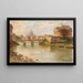 Roma, vista del castello Sant'Angelo con la basilica di San Pietro in lontananza - Antonietta Brandeis — quadro incorniciato alla parete