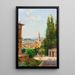 Vista del Palazzo Vecchio dai giardini di Boboli a Firenze - Antonietta Brandeis — quadro incorniciato alla parete