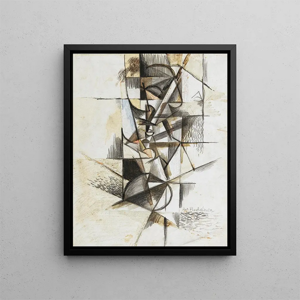 Tête cubista - Antonín Procházka — quadro incorniciato alla parete