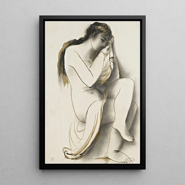 Nu con drappeggio - Antonín Procházka — quadro incorniciato alla parete