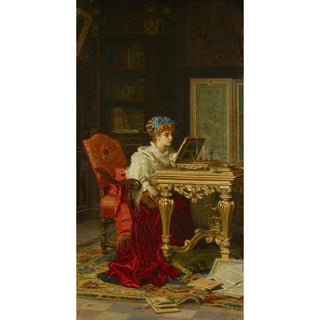 Antonio BarzaghiCattaneo - A Lady Making Music Irene Di Spilimbergo.webp
