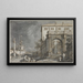Capriccio Un palais avec une cour près de la lagune - Antonio Canaletto — quadro incorniciato alla parete