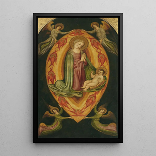 Antonio Di Maso - The Madonna and Child in a mandorla with angels and cherubim.webp