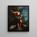 di San Giovanni Battista nel deserto dopo Tiziano - Antonio Guardi — quadro incorniciato alla parete