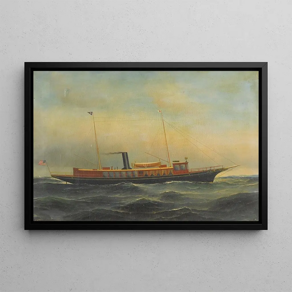 Le Yacht Aztec - Antonio Jacobsen — quadro incorniciato alla parete