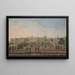 Napoli Piazza Trieste e Trento con una fiera vista da un balcone del Palazzo Reale - Antonio Joli — quadro incorniciato alla parete