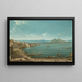 Napoli con la baia di Santa Lucia e il Vesuvio in lontananza - Antonio Joli — quadro incorniciato alla parete