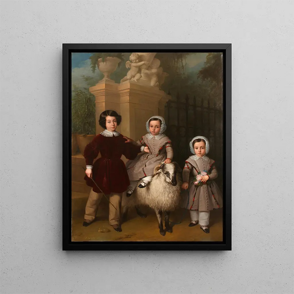 Antonio Mara Esquivel - Children playing with a ram.webp