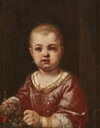 Antonio Mercurio Amorosi - Girl Holding a Bunch of Grapes.webp