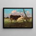 Vache dans un pré - Antonio Montemezzo — quadro incorniciato alla parete