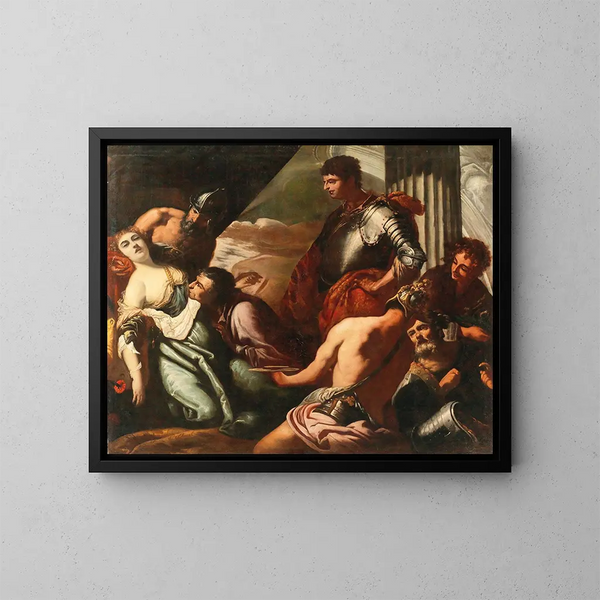 La Mort d'Agrippine - Antonio Zanchi — quadro incorniciato alla parete