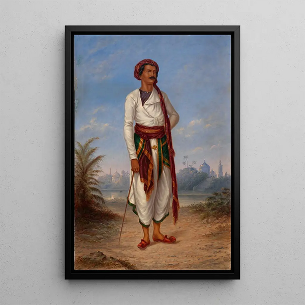 Uomo Indiano - Antonio Zeno Shindler — quadro incorniciato alla parete