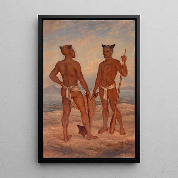 Hommes Marquisiens - Antonio Zeno Shindler — quadro incorniciato alla parete