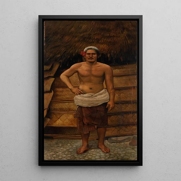 Uomo samoano - Antonio Zeno Shindler — quadro incorniciato alla parete
