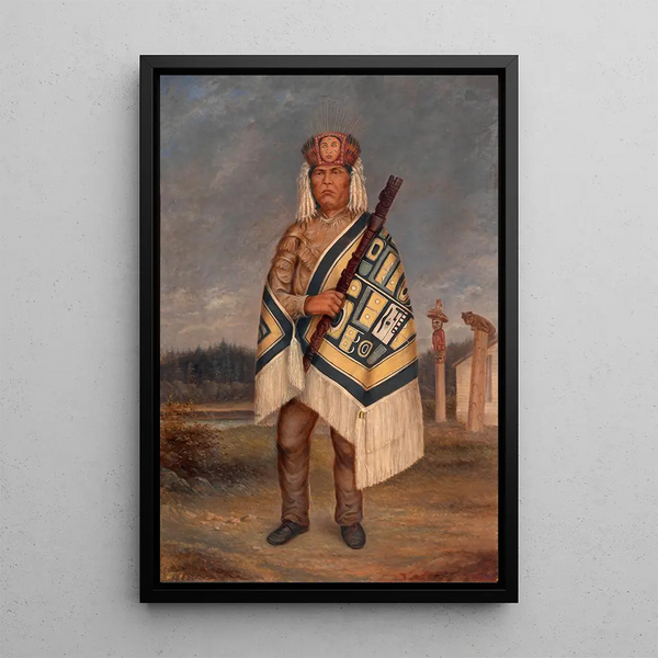 indiano Tlinkit - Antonio Zeno Shindler — quadro incorniciato alla parete