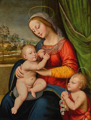 Antonio del Ceraiuolo - The Madonna And Child With The Infant Saint John The Baptist.webp