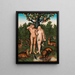 Adam e Eva e l'albero della conoscenza - Antonius Heusler — quadro incorniciato alla parete