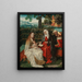 La Vierge et l'Enfant avec sainte Anne dans un jardin clos avec Joachim et Joseph au-delà - École d'Anvers — quadro incorniciato alla parete