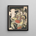 Benzaiten, dea della musica e della buona fortuna seduta su un drago bianco - Aoigaoka Keisei — quadro incorniciato alla parete