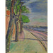 Riproduzione del dipinto Alberi sul bordo del canale - Edvard Munch