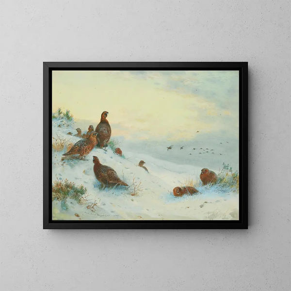 Fine stagione - Archibald Thorburn — quadro incorniciato alla parete