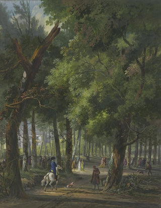 Arie Lamme - Strollers and Rider in Hague Forest.webp